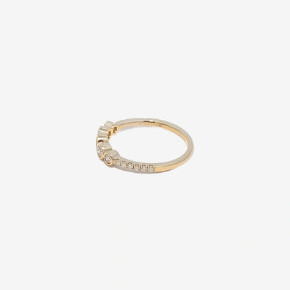 0.36CT Dainty Round Graduated with Pavé Band