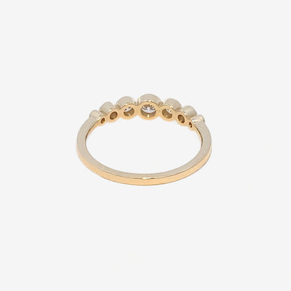 0.28CT Dainty Round Graduated Ring