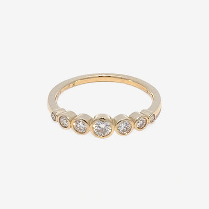 0.28CT Dainty Round Graduated Ring