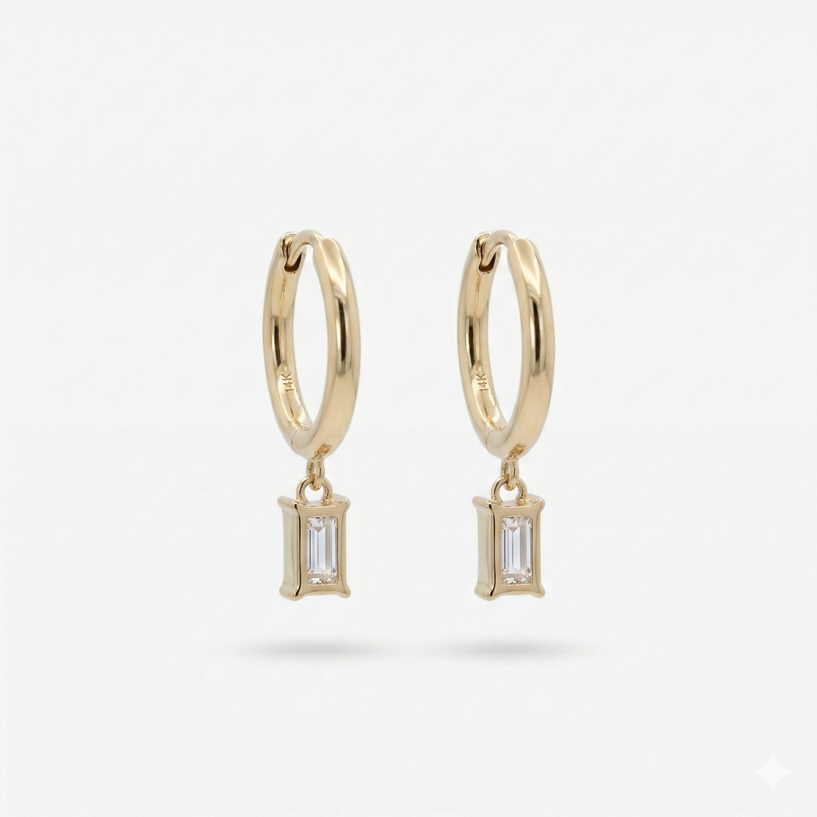 0.61CT Emerald Drop Earrings