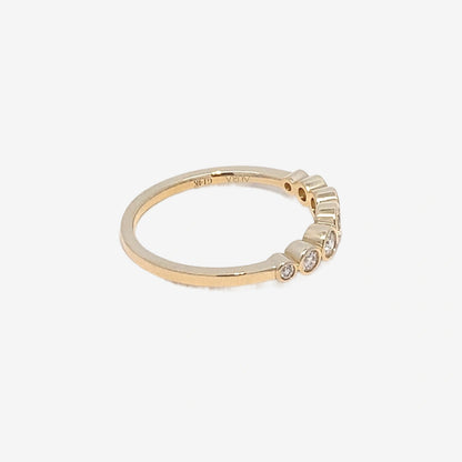 0.28CT Dainty Round Graduated Ring
