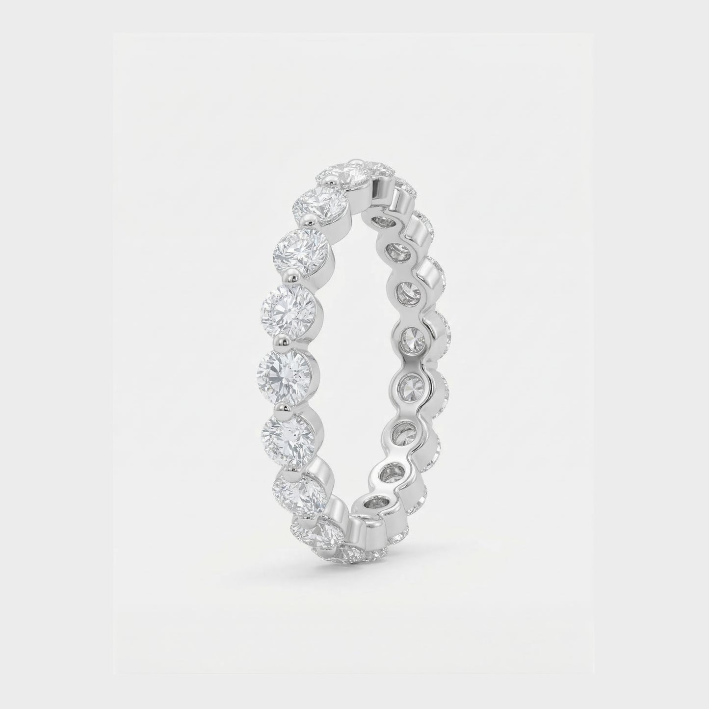1.68ct dainty round eternity ring