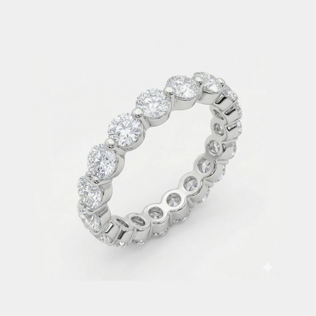1.68ct dainty round eternity ring