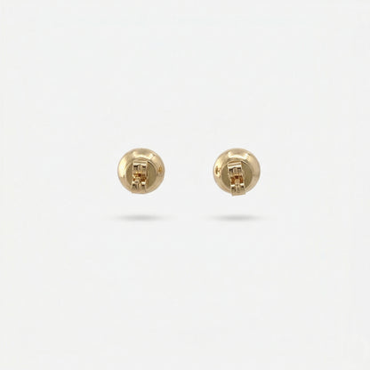 1CT Oval Bezel Stud Earrings