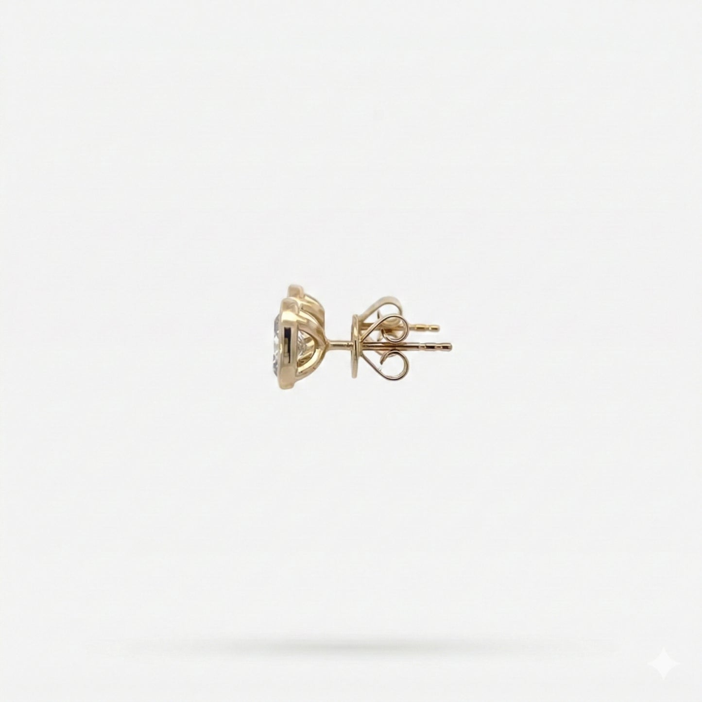 1ct oval bezel stud earrings