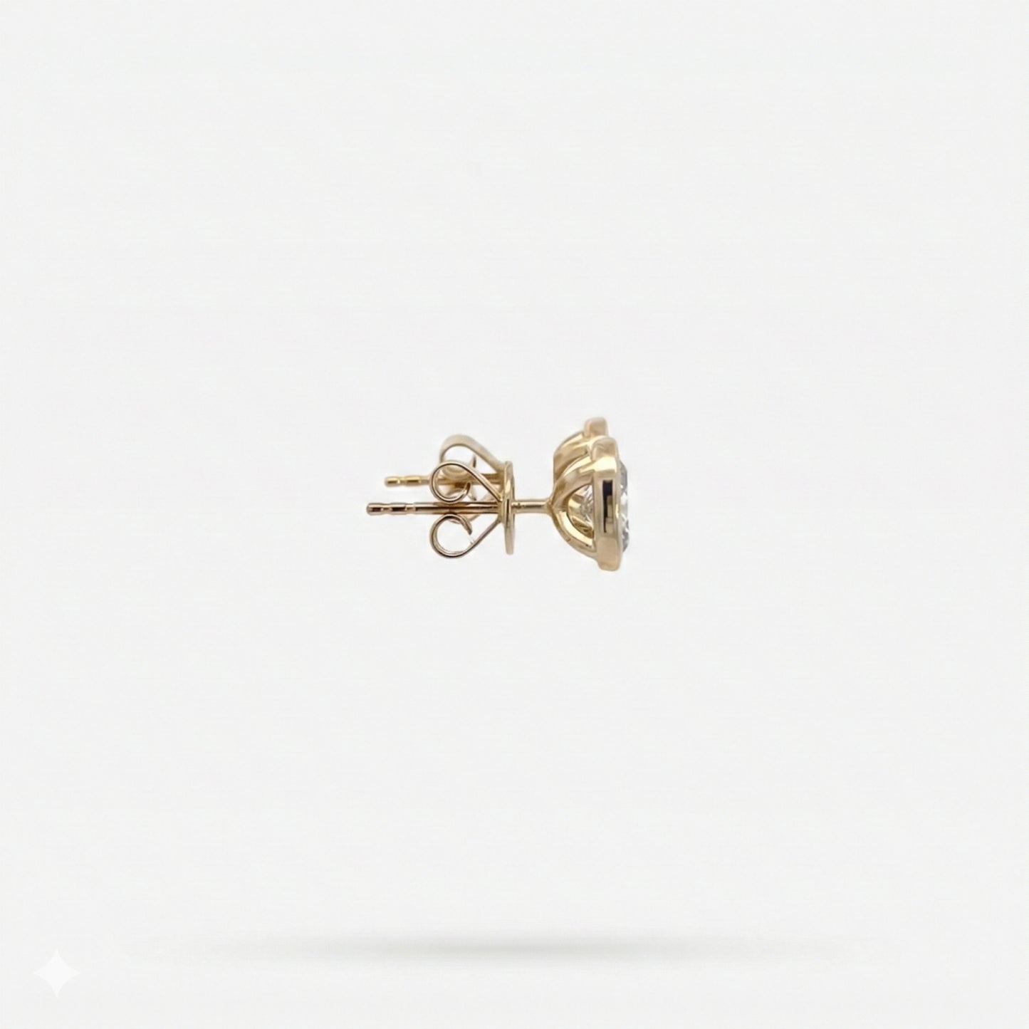 1ct oval bezel stud earrings