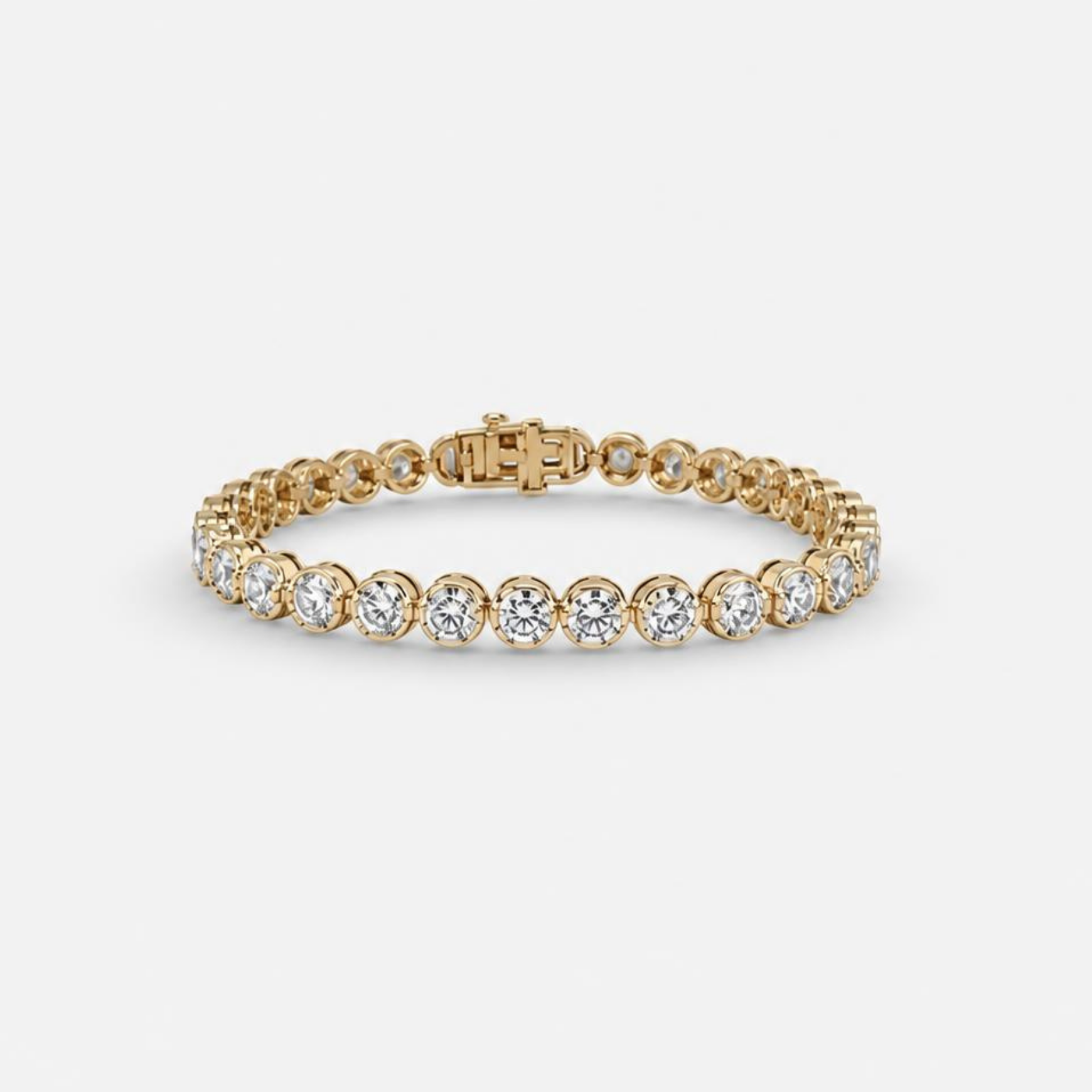 Classic Tulip Diamond Tennis Bracelet