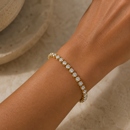 Classic Tulip Diamond Tennis Bracelet