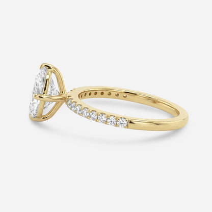 2.5CT Cushion Solitaire with Pavé Setting