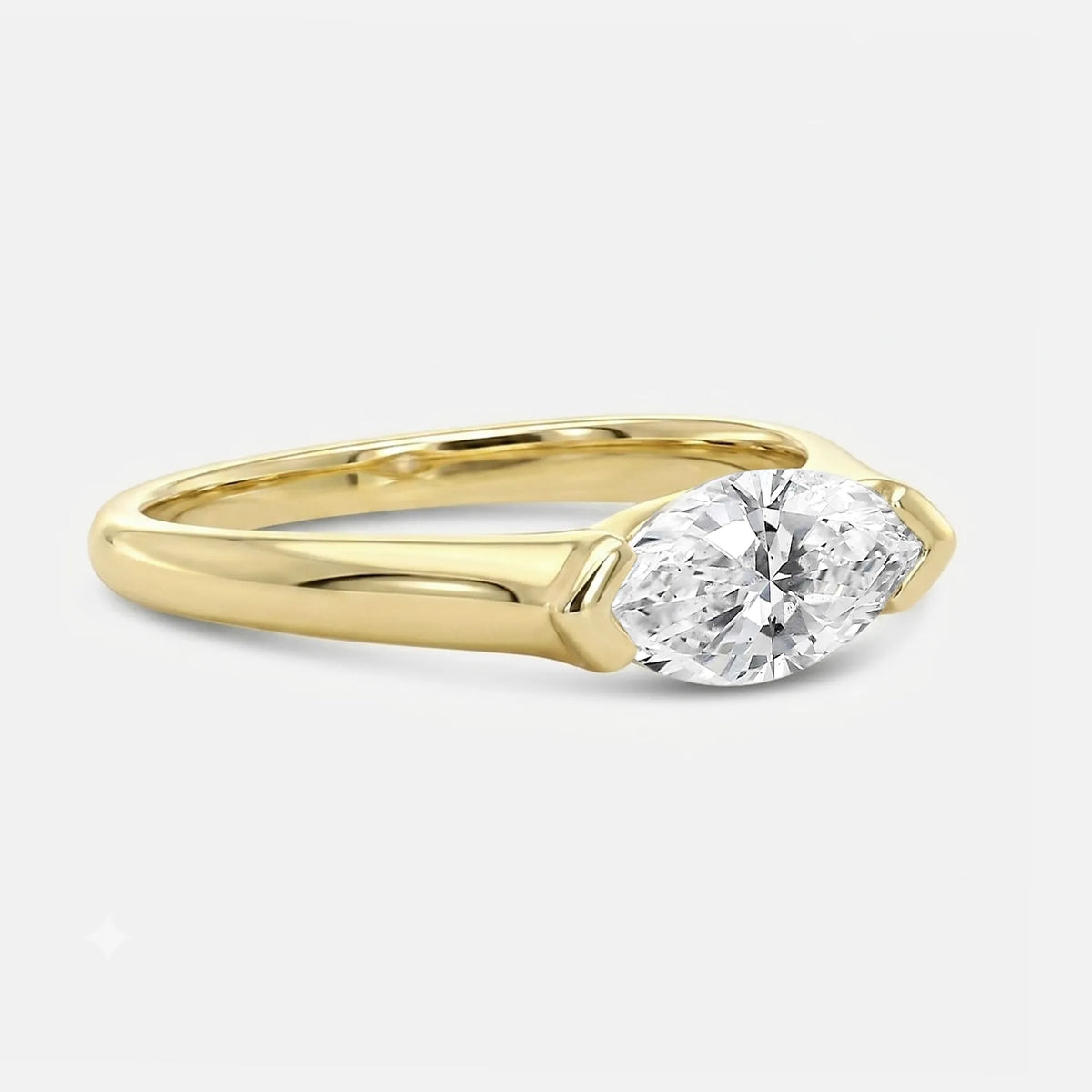 marquise lab diamond east/west solitaire