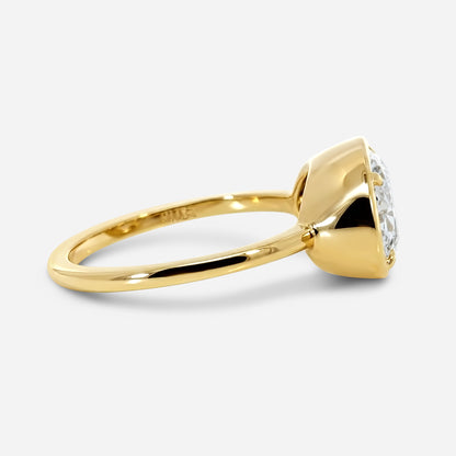 3.5ct Oval E/W 4-Prong Bezel Ring