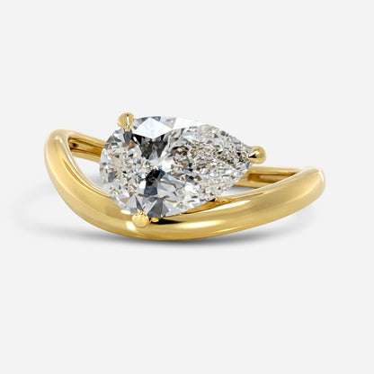 2Ct Pear Wave Solitaire