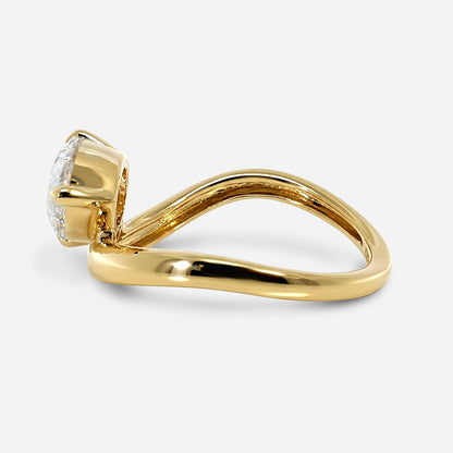2Ct Pear Wave Solitaire