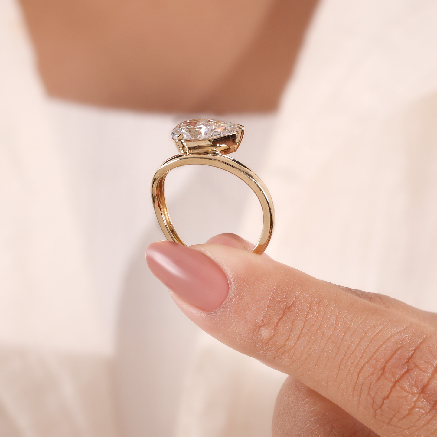 2ct pear wave solitaire