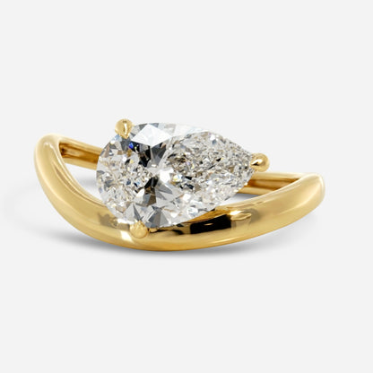 2Ct Pear Wave Solitaire
