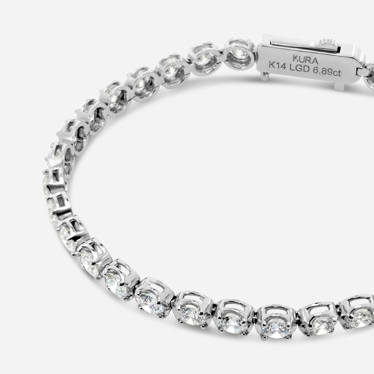 classic cupcake natural diamond tennis bracelet