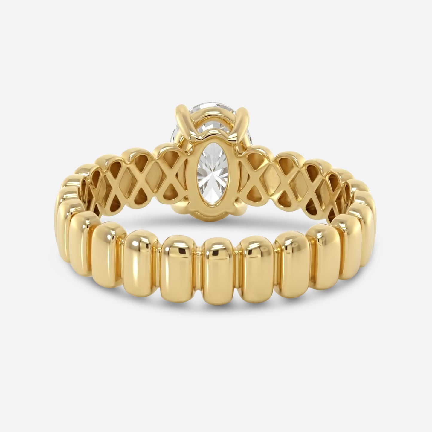 ridged oval solitaire