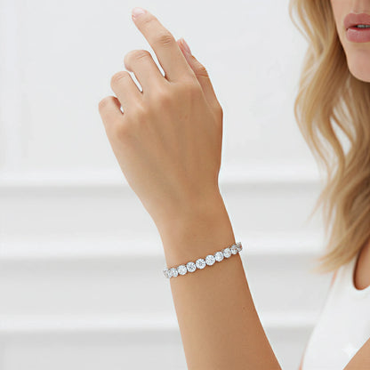 Classic Cupcake Natural Diamond Tennis Bracelet