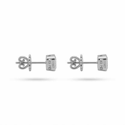 1CT Emerald Bezel Studs