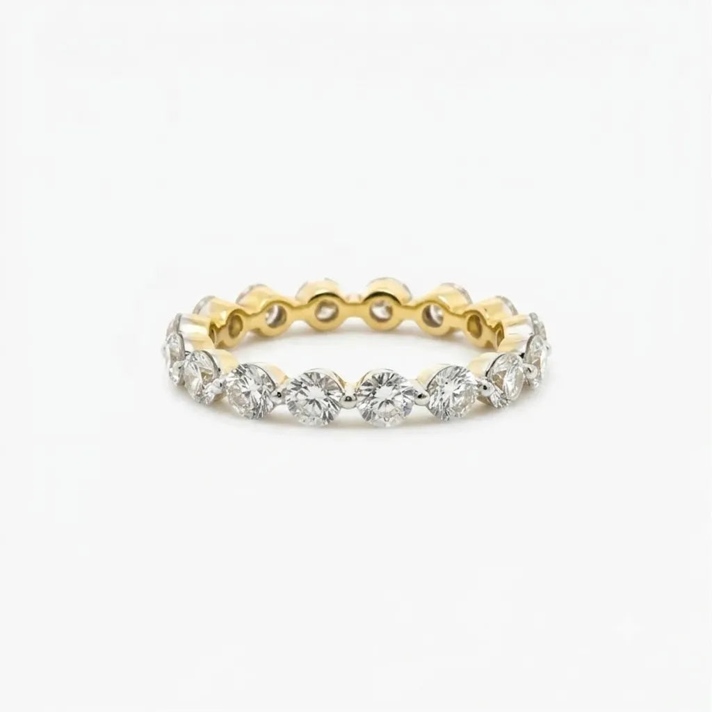 1.96ct dainty round eternity ring
