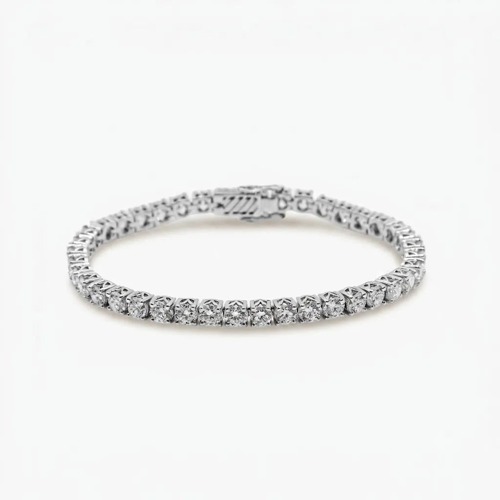 7.14ct classic diamond tennis bracelet