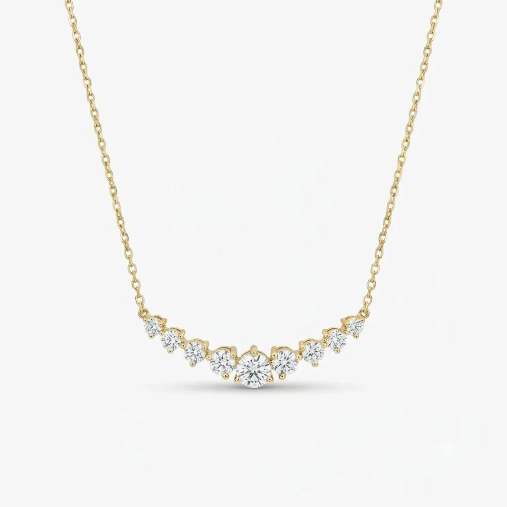 Graduated Chevron Necklace
