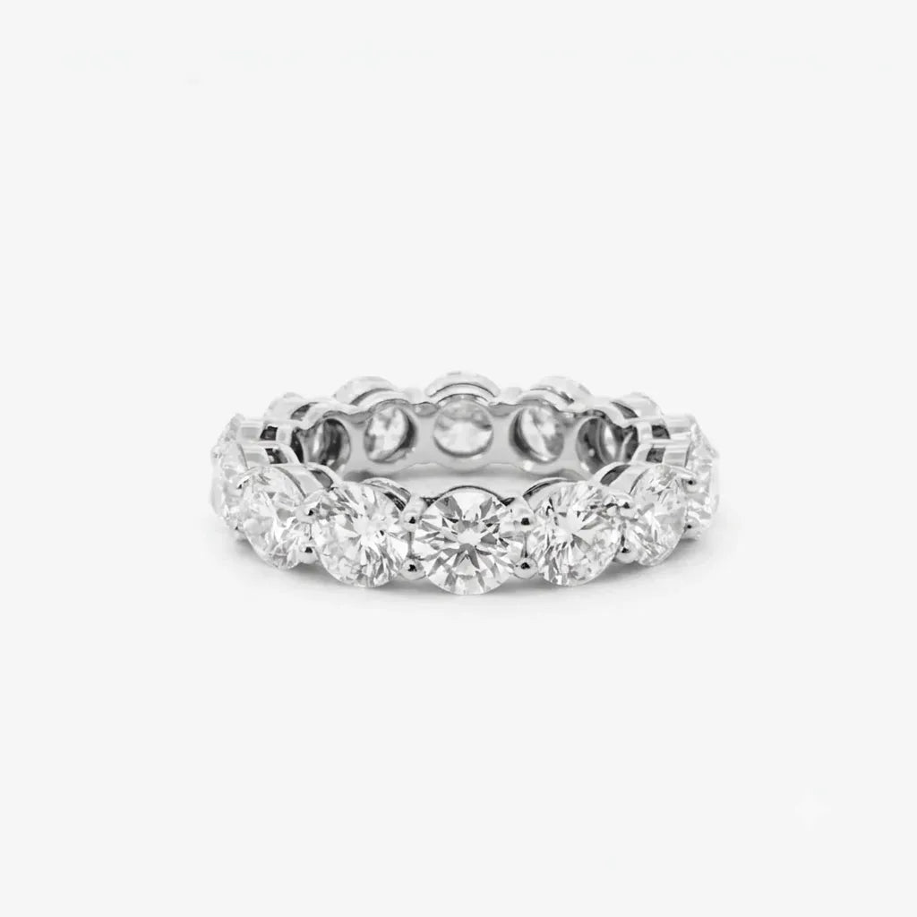 5.26ct round diamond eternity band wg