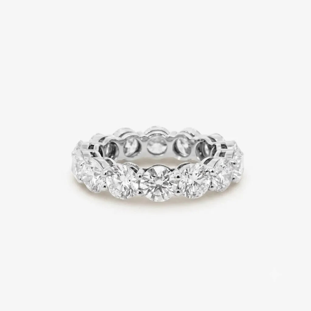 round lab diamond eternity band