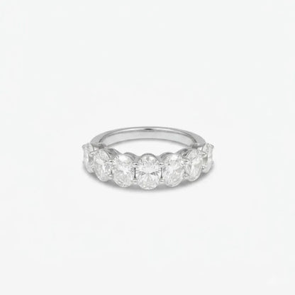 2CT Oval Diamond Half-Eternity Band