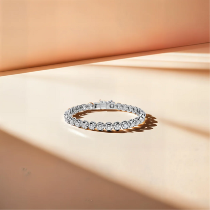 Classic Cupcake Natural Diamond Tennis Bracelet