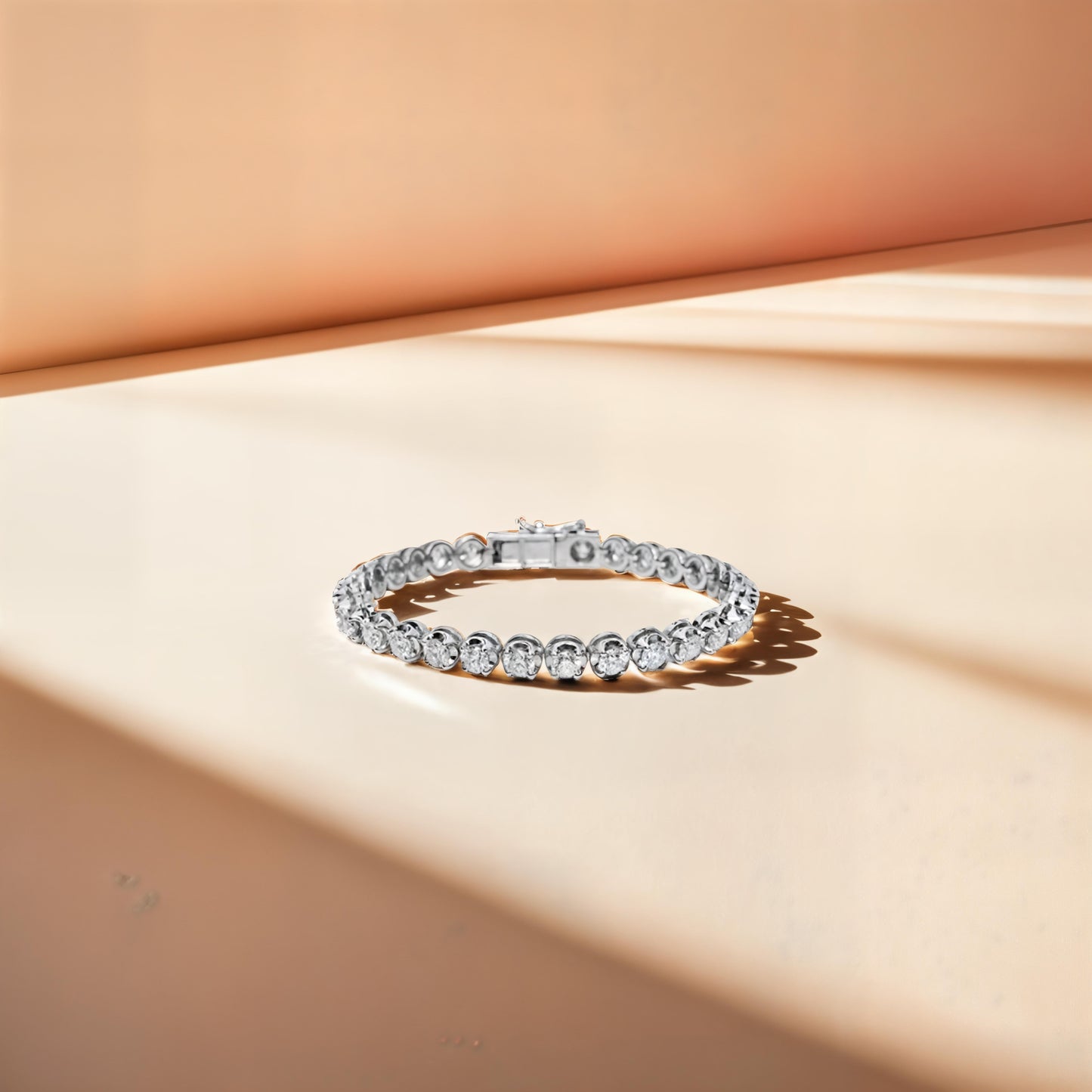 5.66ct classic cupcake diamond tennis bracelet