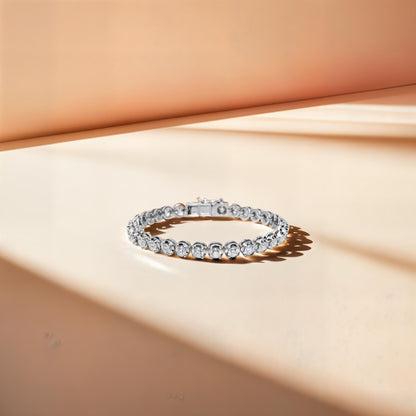 5.66ct Classic Cupcake Diamond Tennis Bracelet