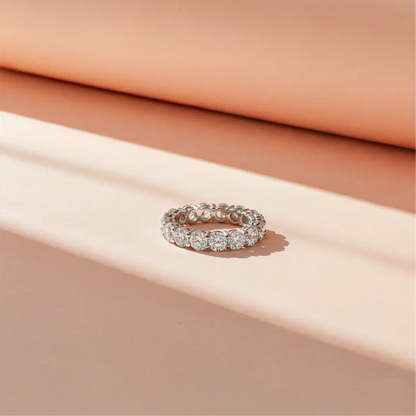 Round Lab Diamond Eternity Band