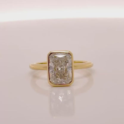 2 ct Bezel Radiant Diamond Solitaire