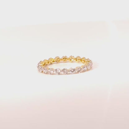 1.01CT Dainty Round Eternity Ring