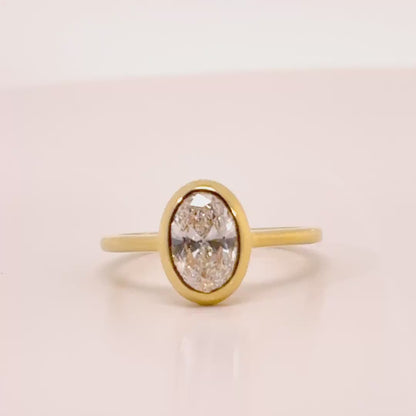 2 ct Bezel Oval Diamond Solitaire