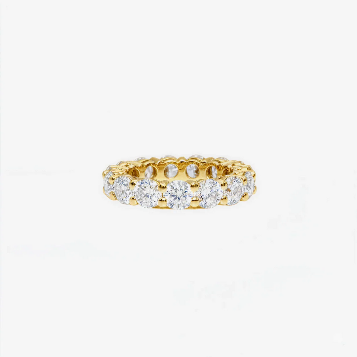 round lab diamond eternity band