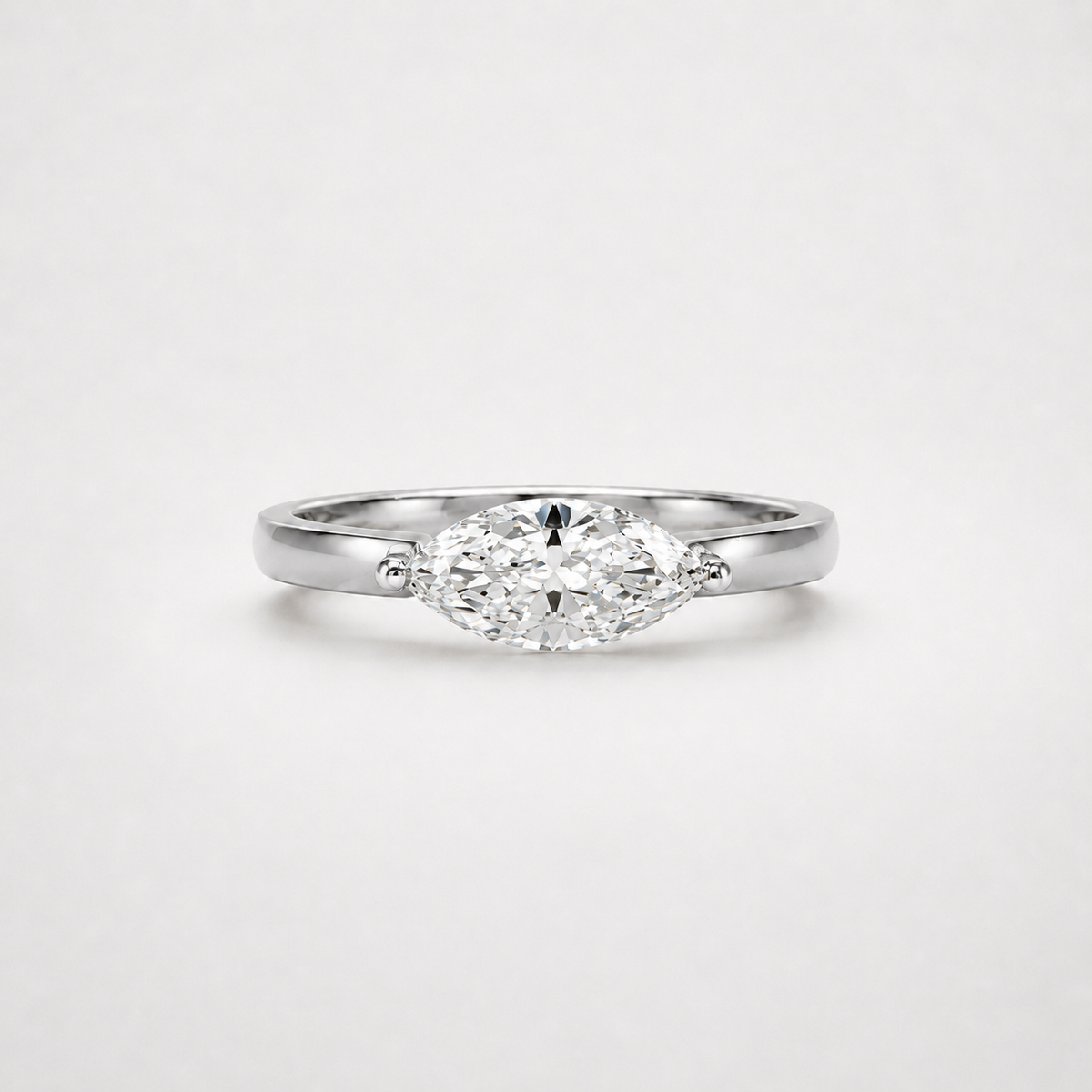 marquise lab diamond east/west solitaire